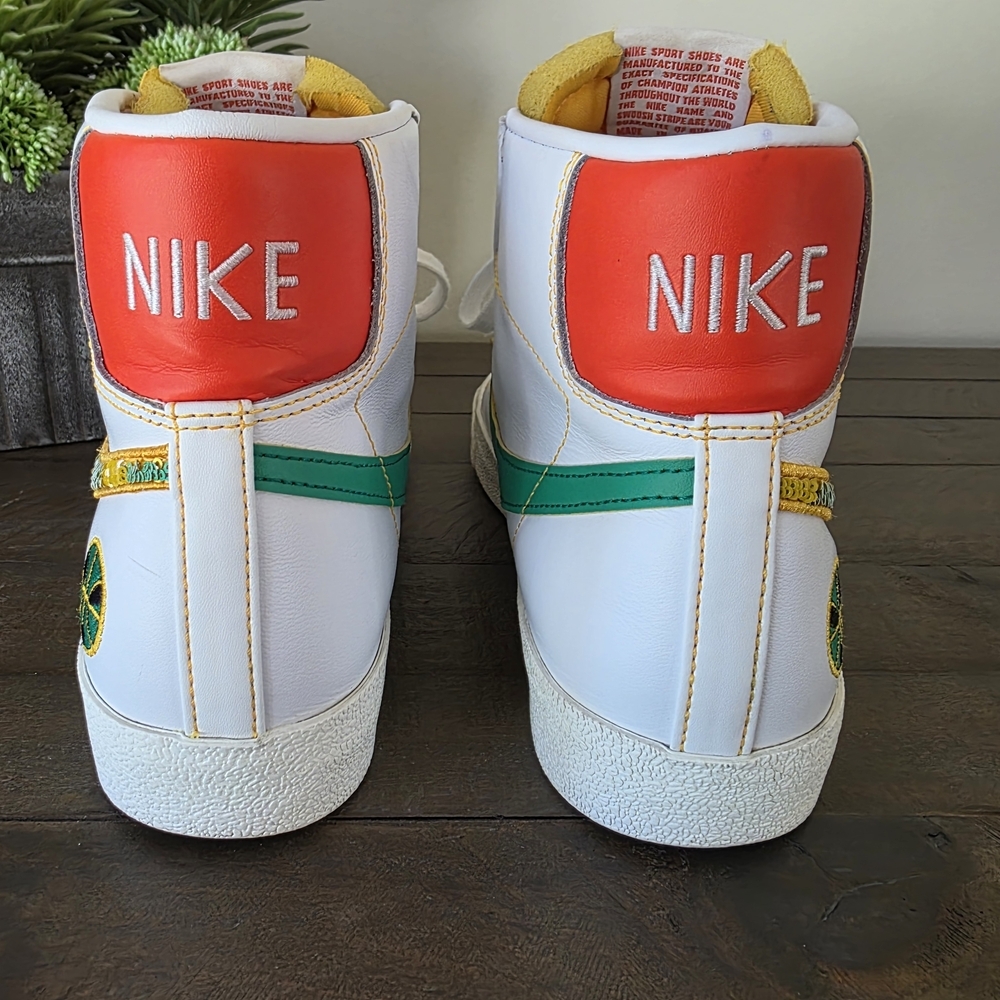 Nike Blazer Mid 77 Rayguns Sneakers Mens 9 Leather Sequin Swoosh Basketball - Picture 5 of 15